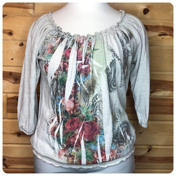 American Rag Sublimation Smocked Shirt Plus Sz 3x - Picture 1 of 4